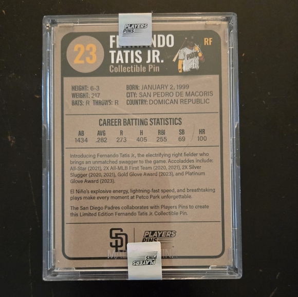San Diego Padres Limited Edition Collectible Pin - Tatis Jr - Picture 2 of 6